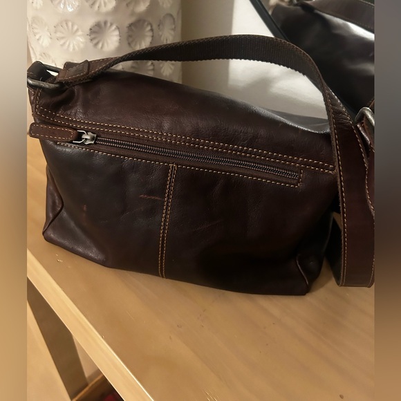 Jack George’s Voyager Olivia Crossbody Bag Brown Hand Stained Buffalo Leather - Picture 10 of 16